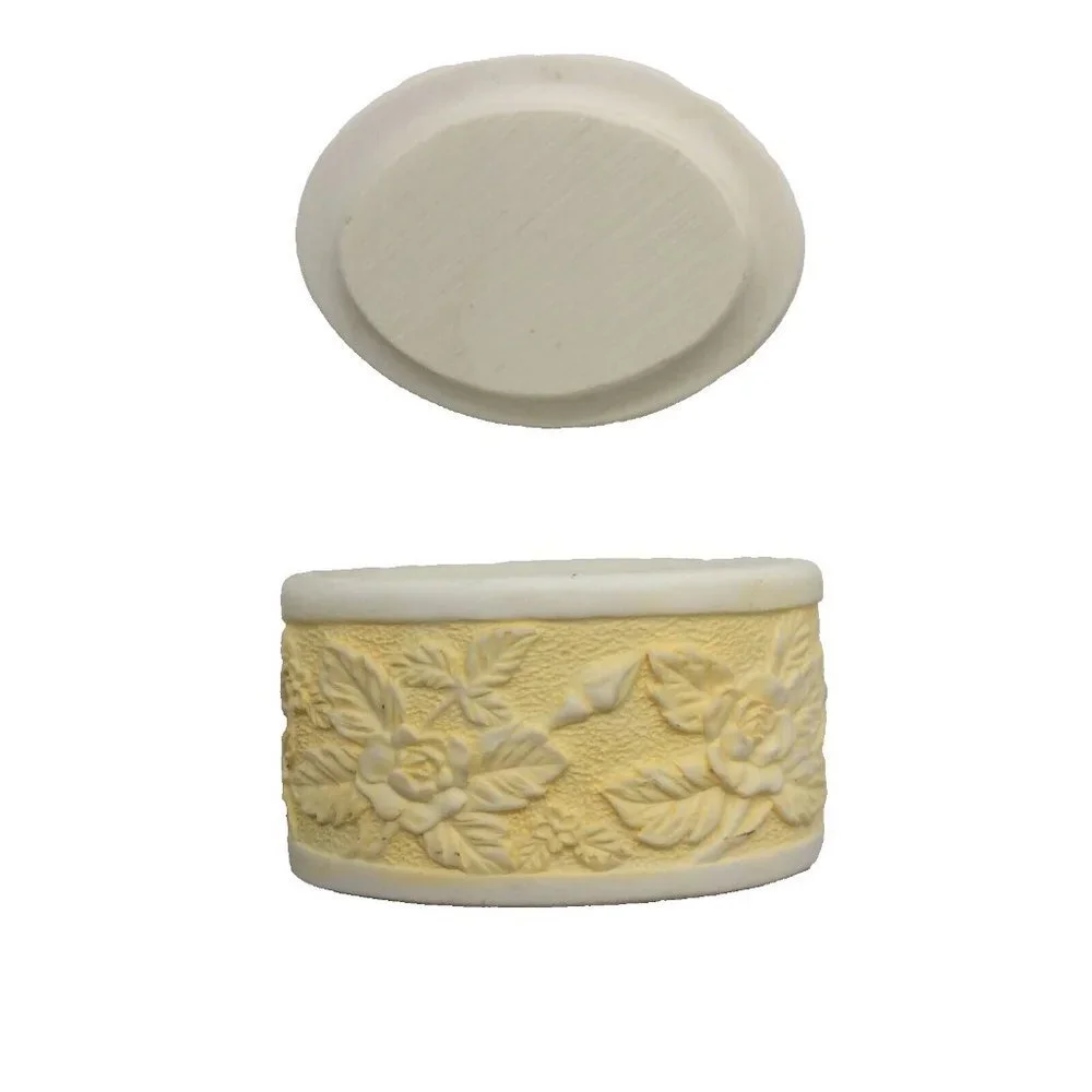 Vintage Floral Trinket Ring Box
